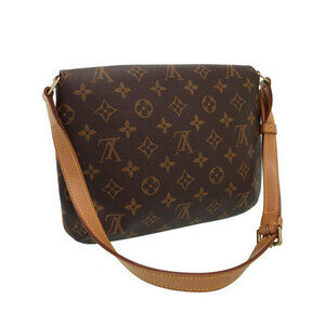 Louis Vuitton Bag Tango Short Monogram Shoulder Musette Brown Leather